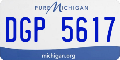 MI license plate DGP5617