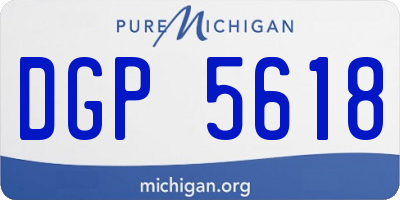 MI license plate DGP5618
