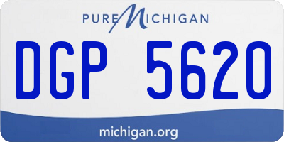 MI license plate DGP5620