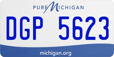 MI license plate DGP5623