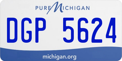 MI license plate DGP5624