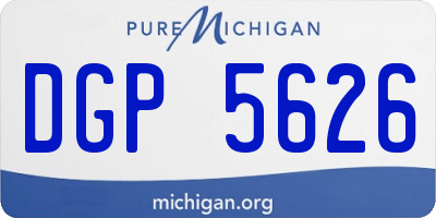 MI license plate DGP5626