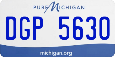 MI license plate DGP5630
