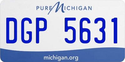 MI license plate DGP5631