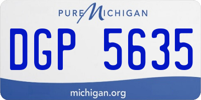 MI license plate DGP5635