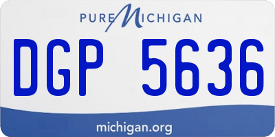 MI license plate DGP5636