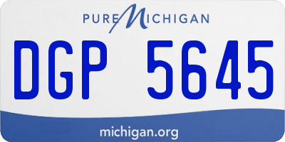 MI license plate DGP5645