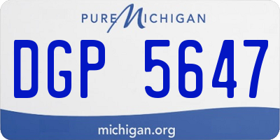 MI license plate DGP5647