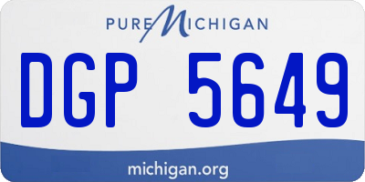 MI license plate DGP5649