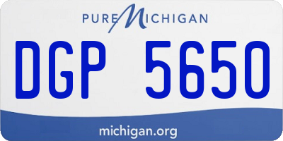 MI license plate DGP5650