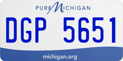 MI license plate DGP5651