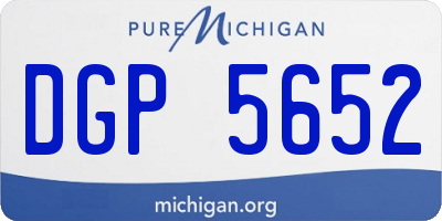 MI license plate DGP5652