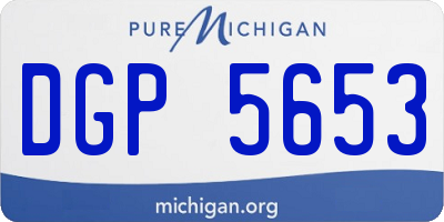 MI license plate DGP5653