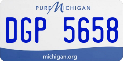 MI license plate DGP5658