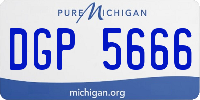 MI license plate DGP5666