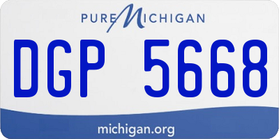 MI license plate DGP5668