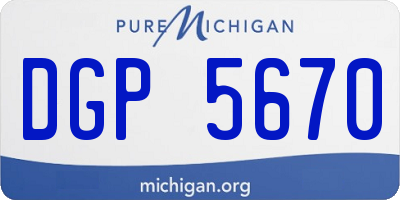 MI license plate DGP5670