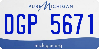 MI license plate DGP5671