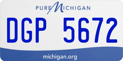 MI license plate DGP5672