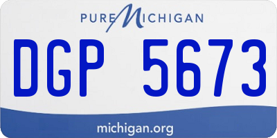 MI license plate DGP5673