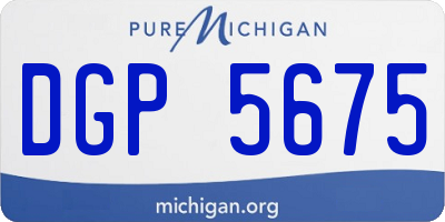 MI license plate DGP5675