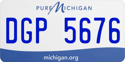 MI license plate DGP5676