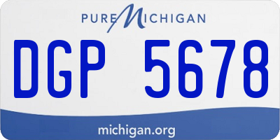 MI license plate DGP5678