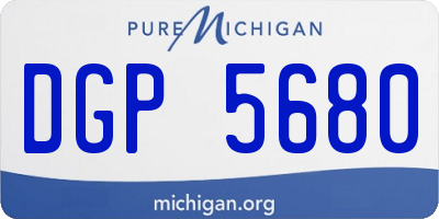 MI license plate DGP5680