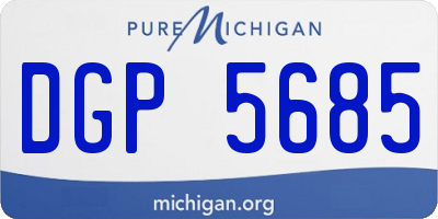 MI license plate DGP5685