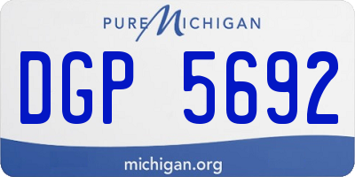 MI license plate DGP5692