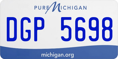 MI license plate DGP5698