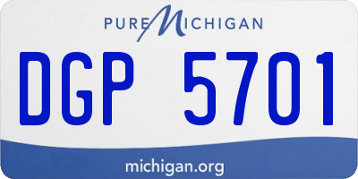 MI license plate DGP5701
