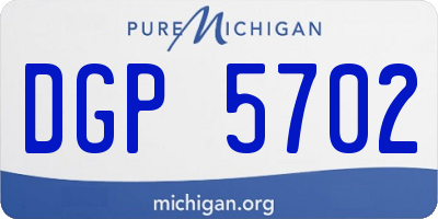 MI license plate DGP5702