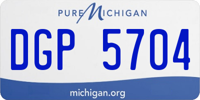 MI license plate DGP5704