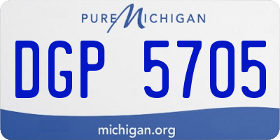 MI license plate DGP5705