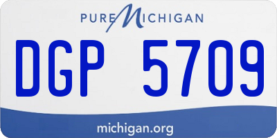 MI license plate DGP5709