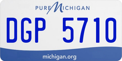 MI license plate DGP5710
