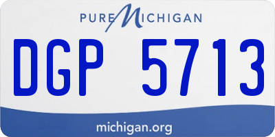MI license plate DGP5713