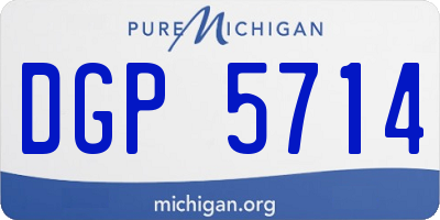 MI license plate DGP5714