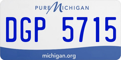 MI license plate DGP5715
