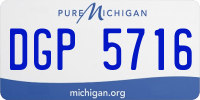 MI license plate DGP5716