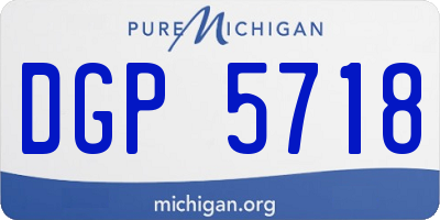 MI license plate DGP5718