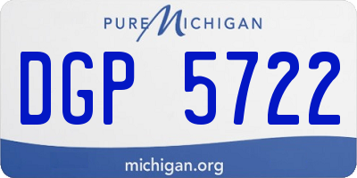 MI license plate DGP5722