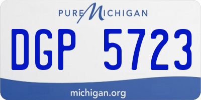 MI license plate DGP5723