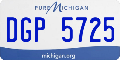 MI license plate DGP5725