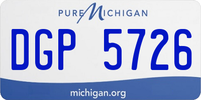 MI license plate DGP5726
