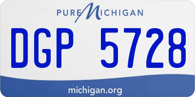 MI license plate DGP5728