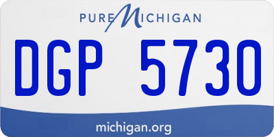MI license plate DGP5730