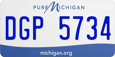 MI license plate DGP5734