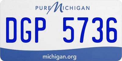 MI license plate DGP5736
